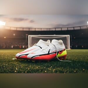 Nike Phantom GT2 Elite FG Firm-Ground Soccer Cleats White/Bright Crimson CZ9890-